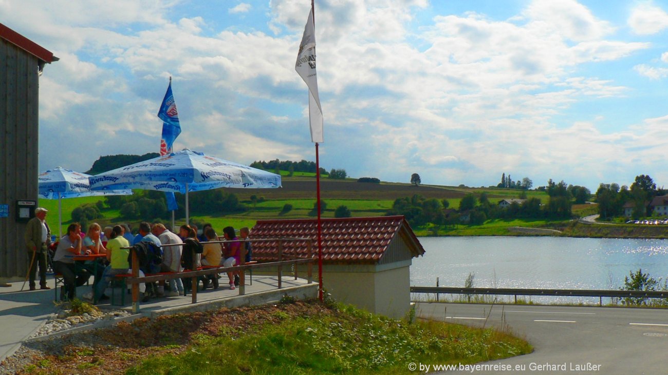 Wassersport am Drachensee Furth im Wald Radfahren Segeln