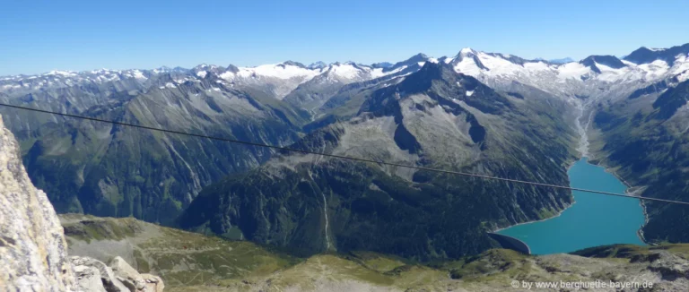 Österreich Hintertuxer Gletscher wandern Aussichtspunkt Alpen Bergsee